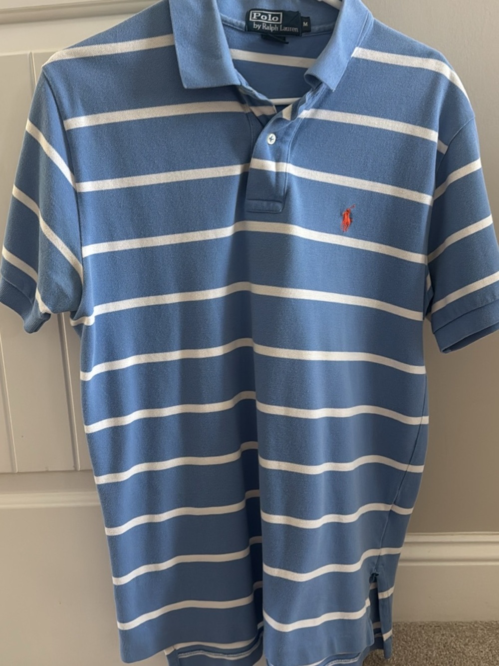 Polo by Ralph Lauren Blue & White Striped Men's Polo